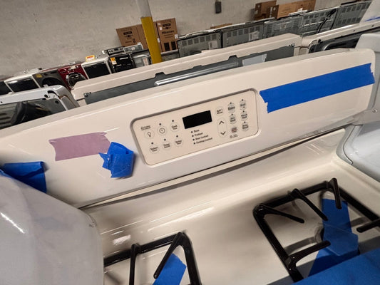 >kenmore range 4 burner bake  broil hi/lo  Self clean in off white used-Refurbished 30" #LC897B