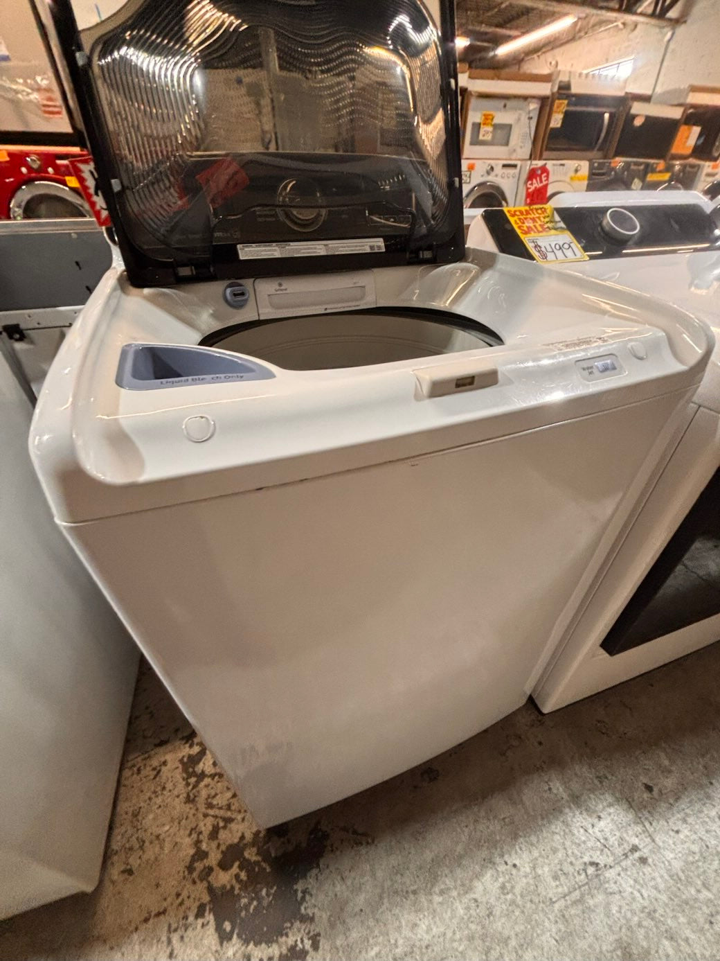 } }Samsung 27” white color Top load washer extra Large capacity 5.5cu.ft stainless steel Drum working 💯  with warranty ! used,refurbished #SAWTL12B