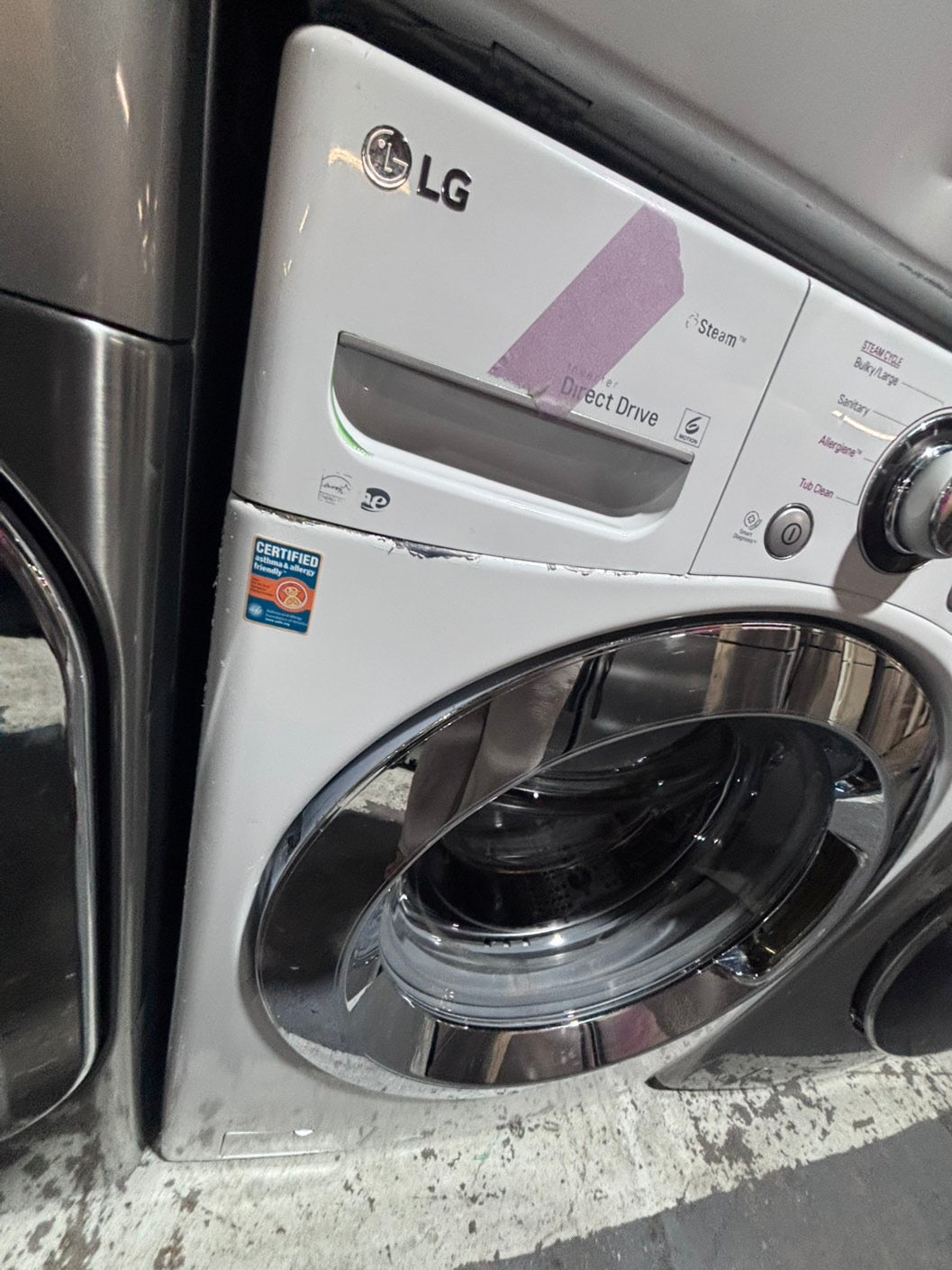 >* special🎉LG washer & dryer set electric 220v front load stackable or side by side - sensor dry in white  #WEAA5SET