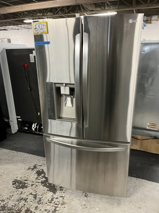 LG French door Refrigerator counter depth stainless steel w/ ice water dispenser 36" #RF392FB