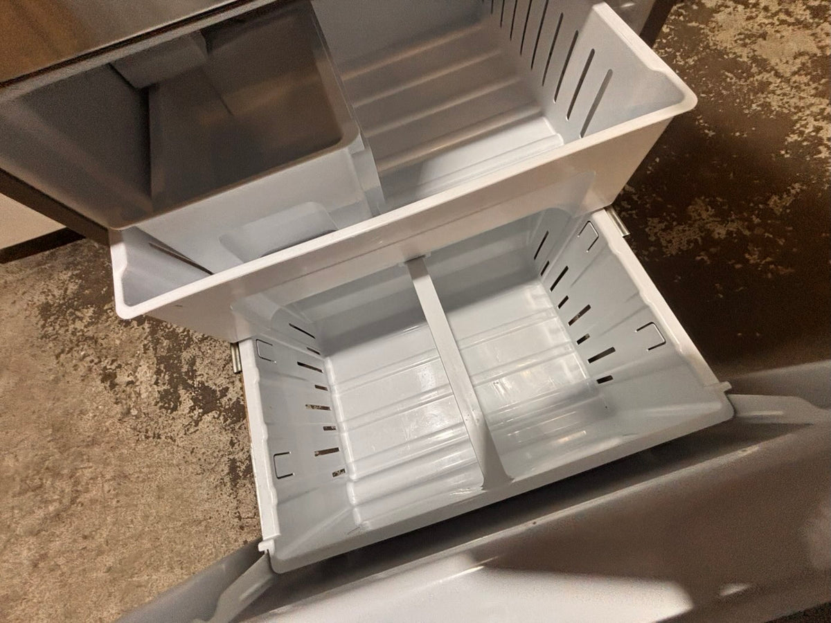 }}Whirlpool30”x67.1/2h French Door freezer fridge black stainless steel with Iced & water 💦 dispenser  used refurbished #FDW309HB