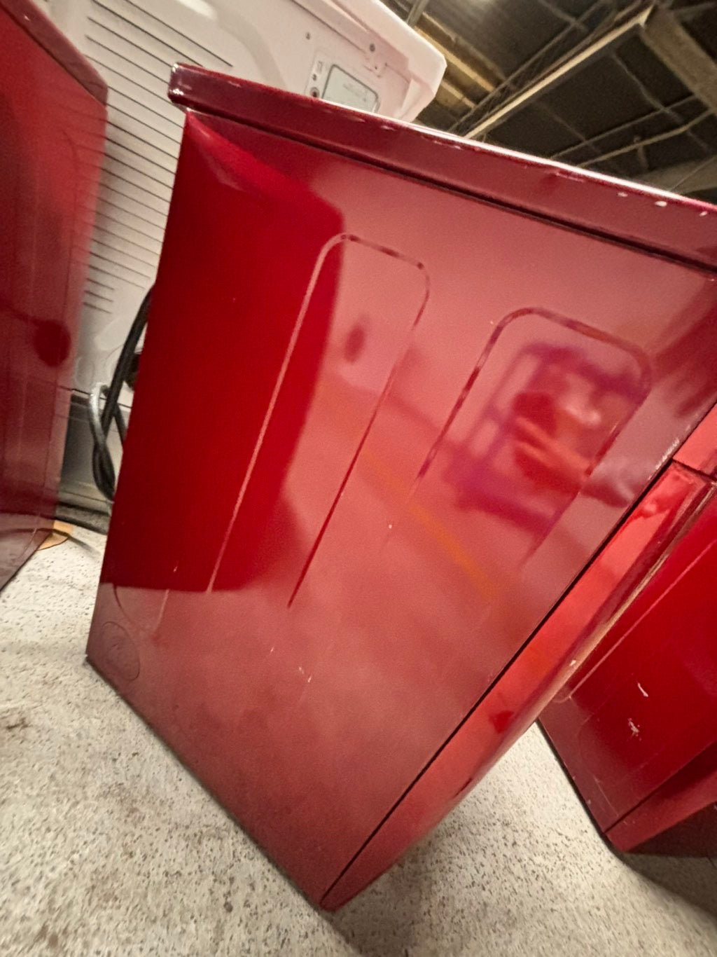 >special🔥LG sensor Dry front load stackable electric 220v dryer in red 27" #EDLAQ4B