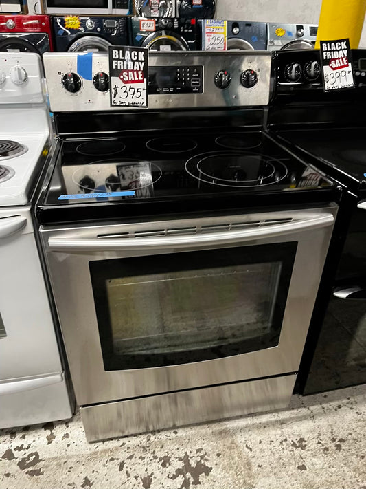 🎉 BLACK FRIDAY ⚡️ Samsung glass top electric range 220v 5 burner warm zone Refurbished stainless steel convection bake Broil roast self clean fast boil 30" #RE8944LB