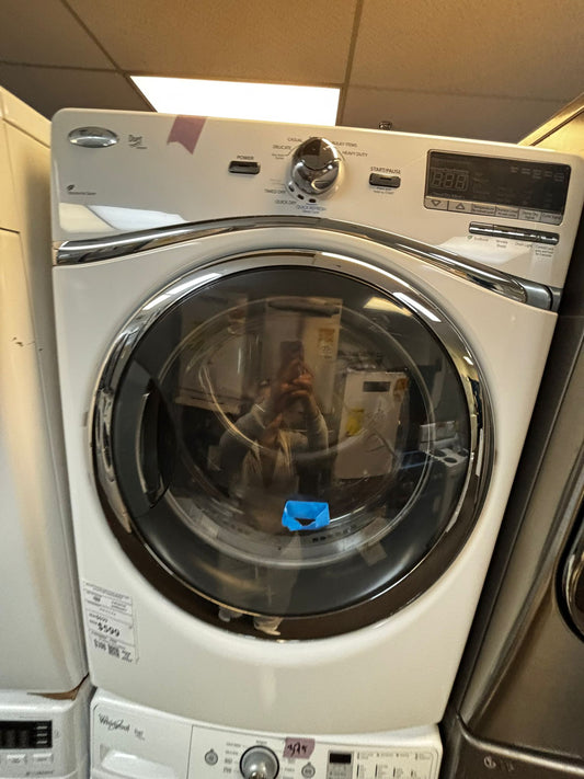 Whirlpool front load washer & dryer set electric 220v stackable large capacity #WD932LB