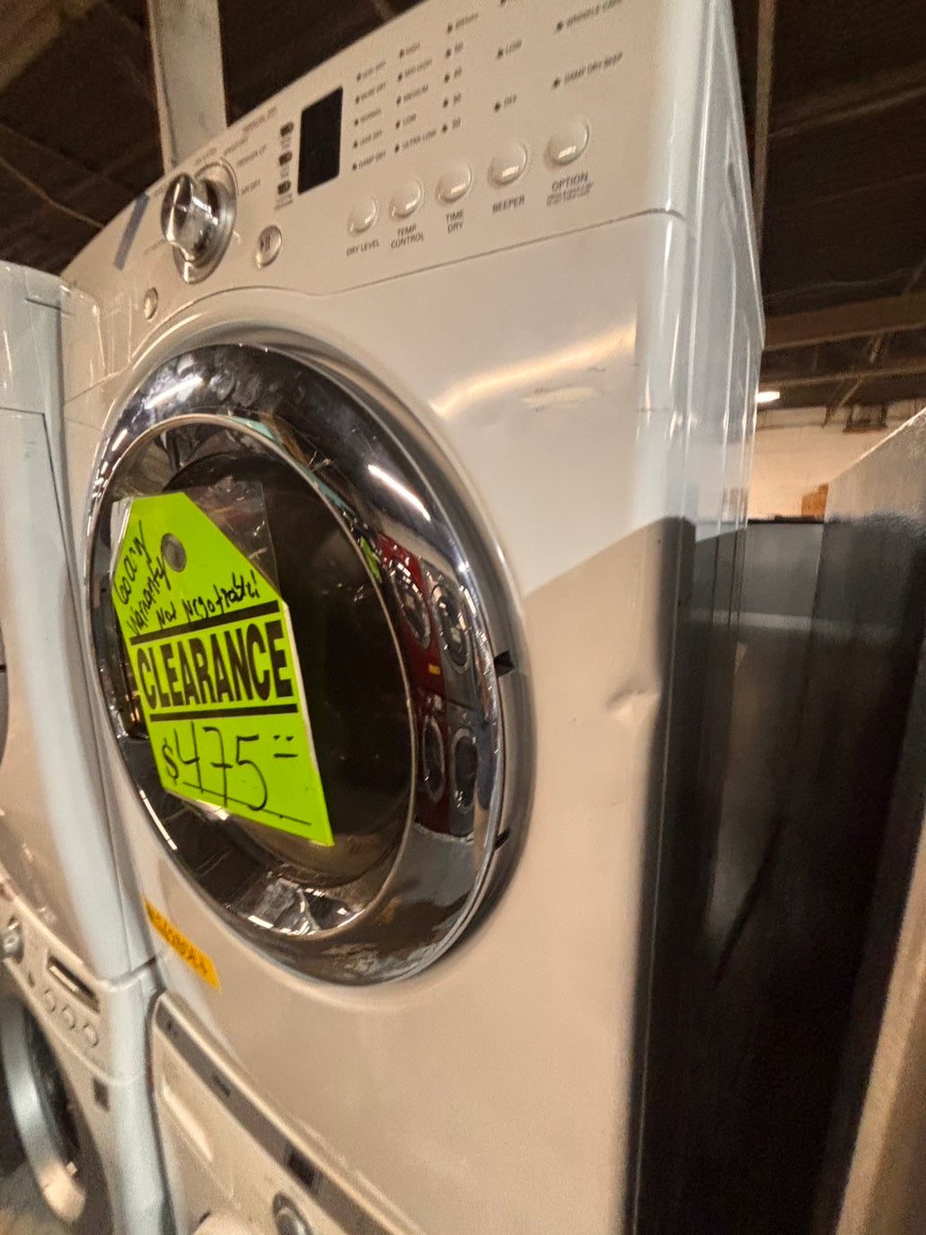 >* special🎉LG washer & dryer set electric 220v front load stackable or side by side - sensor dry in white  #WEZ15SET