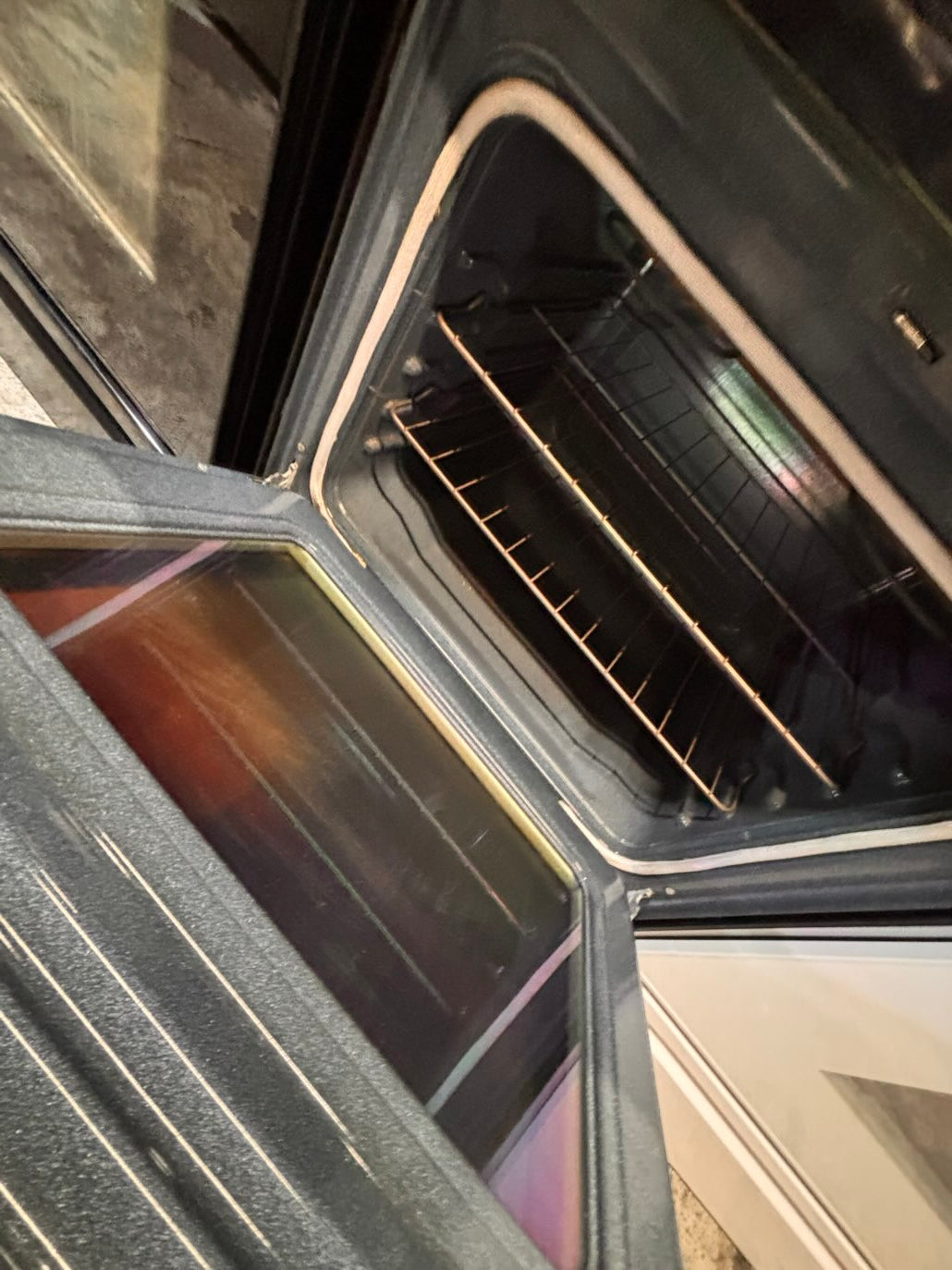 }} Whirlpool electric 220v glass top range bake Broil roast self clean oven stainless steel working 💯  with warranty ! 30" used-Refurbished #WHFT401B