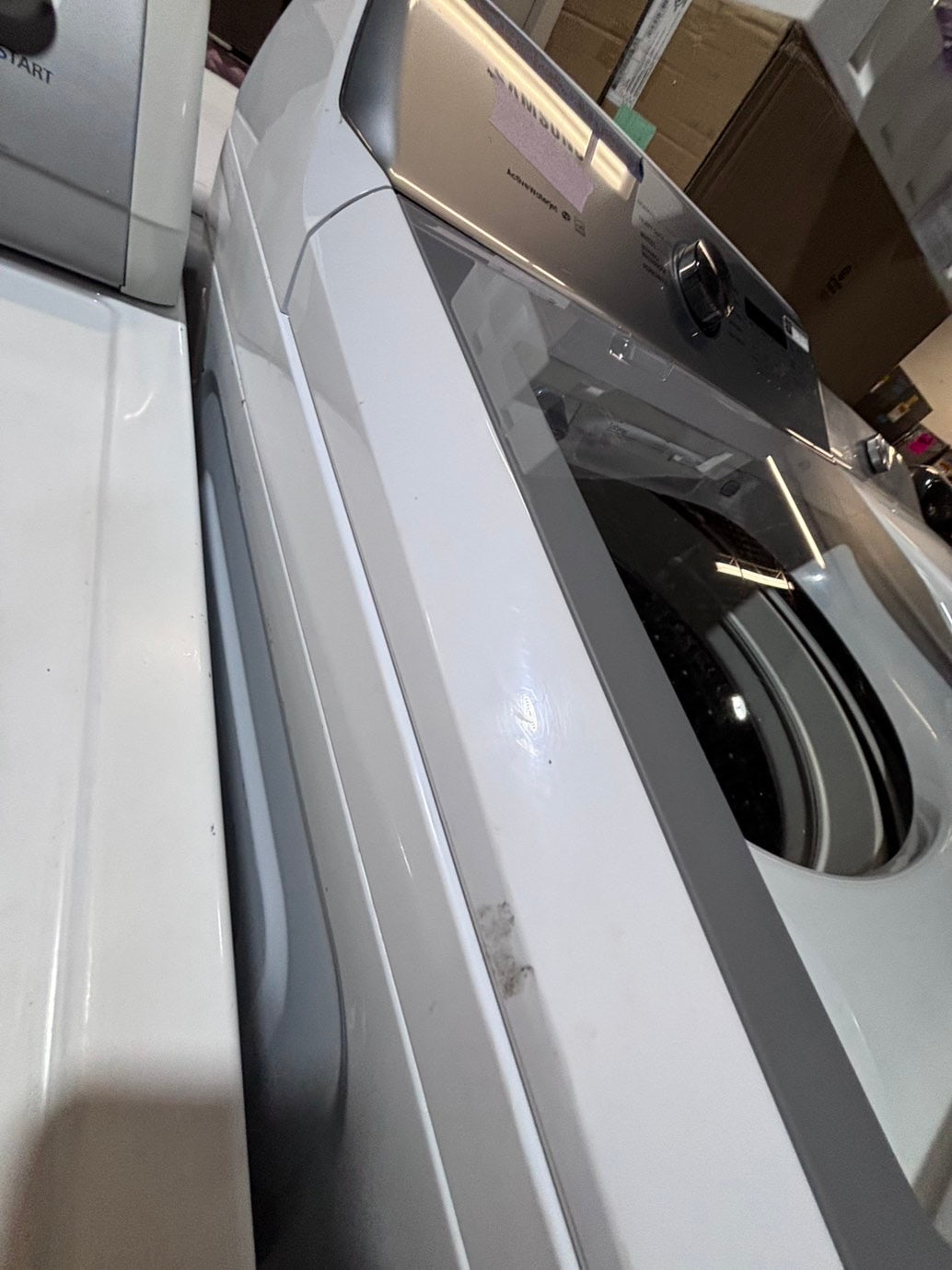 >*samsung extra  Large capacity white color Top load washer Drum stainless steel used,refurbished #SAK4YB