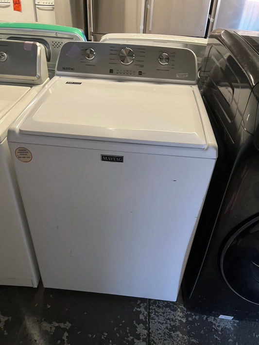 =Maytag Large capacity Top load washer machine with Agitator Stainless steel Drum 27” Refurbished #MG416KB