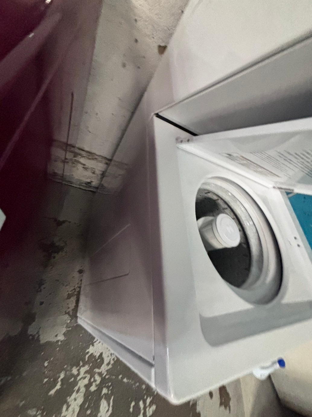 >*kenmore  stacked laundry center Electric 220v washer & dryer set used -in  white 24" #LWCY4B