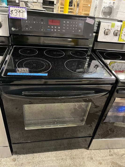- LG electric range black  5 burner warm zone convection bake broil self clean 30” item number #ERB234TB