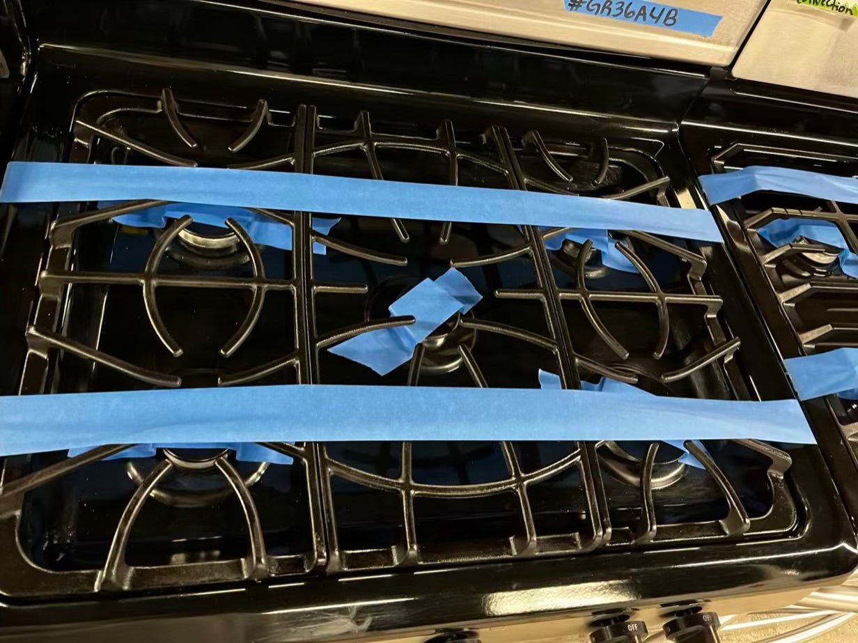 * Frigidaire Gallery Gas range 5 burner bake broil self clean in stainless steel used-Refurbished 30” #GR36A4B