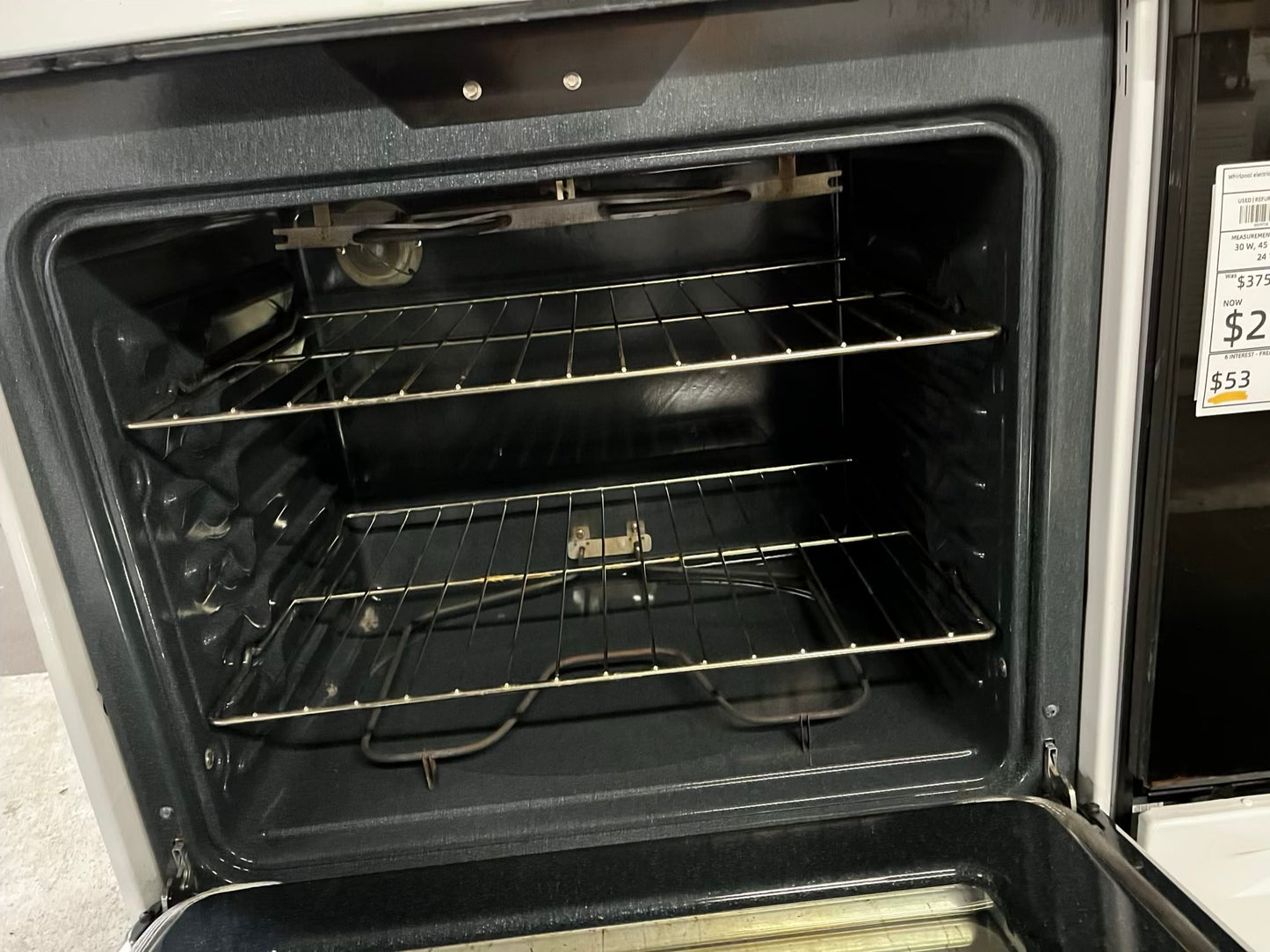 * 🎉 Holidays Sale ⚡️ GE  glass top electric range 220v 4 burner Refurbished in white  bake Broil   30" #ER39A1PB