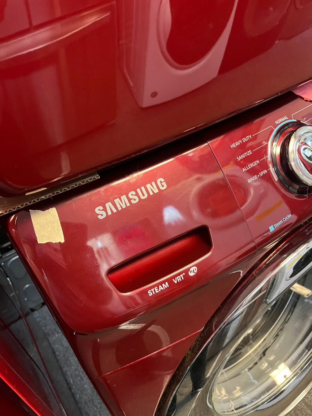 =•steam ENERGY STAR Samsung washer 4.5 cu ft & dryer 7.5 cu ft set electric steam 220v front load stackable or side by side - sensor dry ,burgundy color #BGCBAL3SET