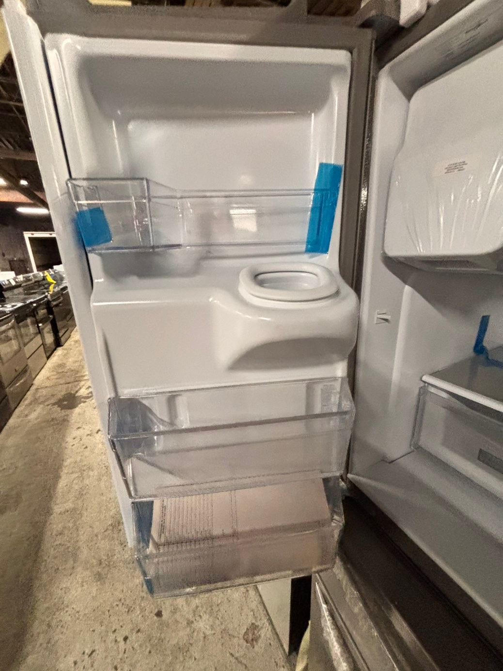 >Whirlpool - 25 Cu. Ft. Wide French Door Bottom Mount Refrigerator with Two-Tier Freezer Storage - Stainless Steel #FDWR331B