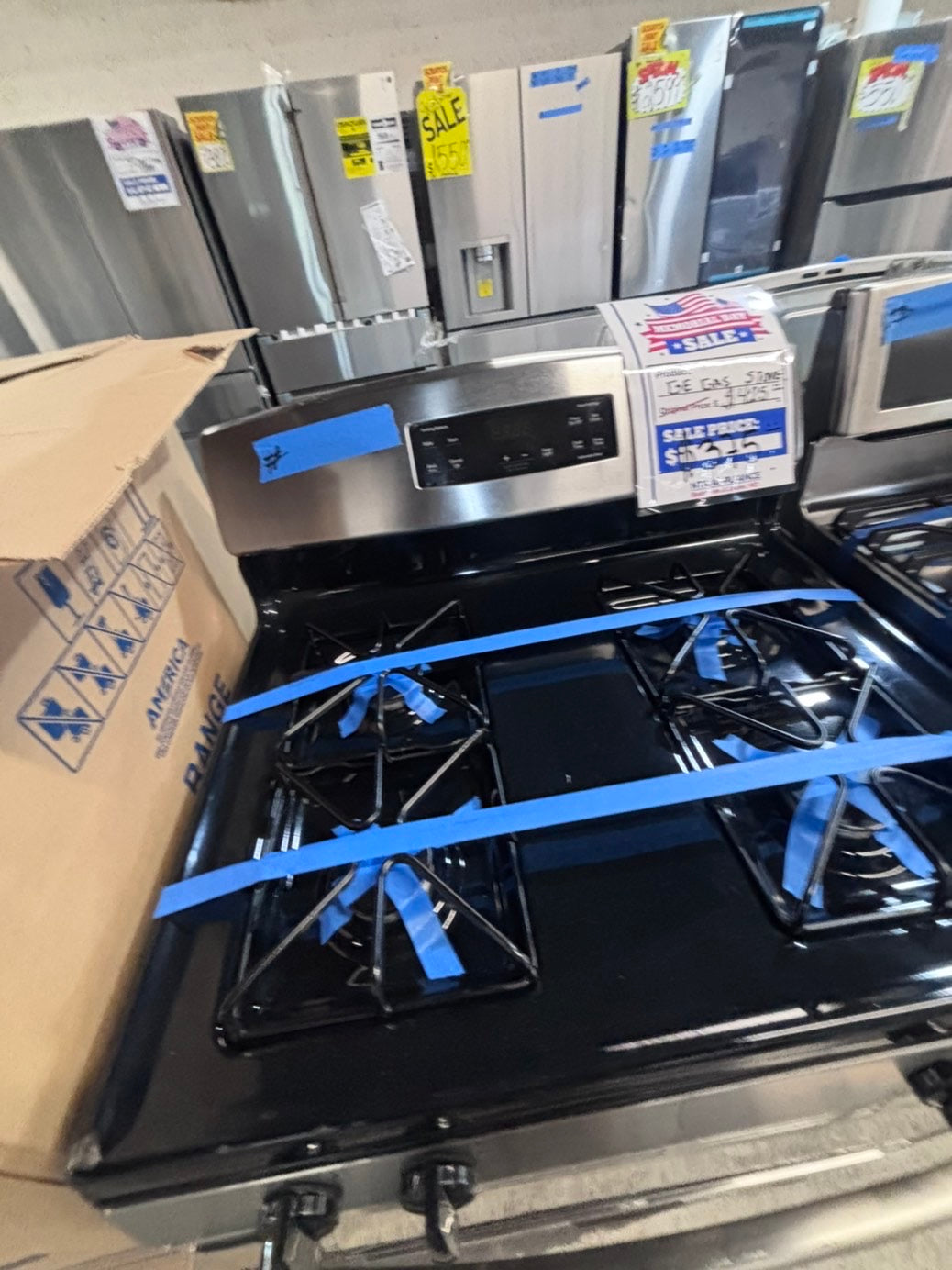 >>sale🔥GE range 4 burner bake broil Hi/Lo self clean in stainless steel used-Refurbished 30” #FEG10SB