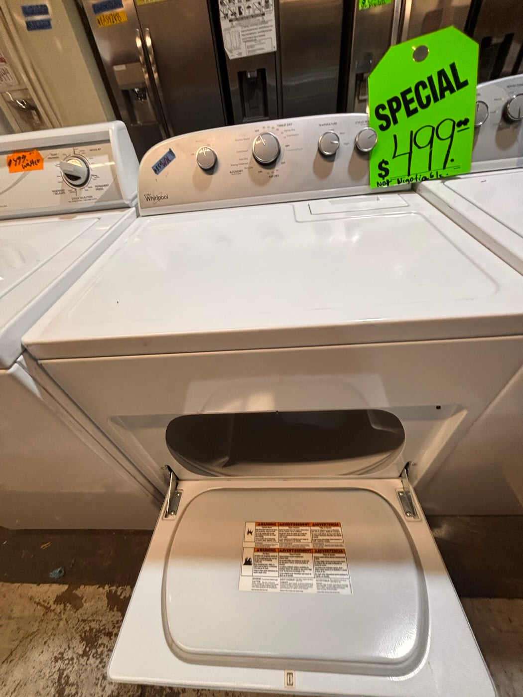 }}whirlpool top load washer with removable agitator large capacity & electric dryer 220v  set top load side by side used , refurbished working 💯  with warranty #TS741YB