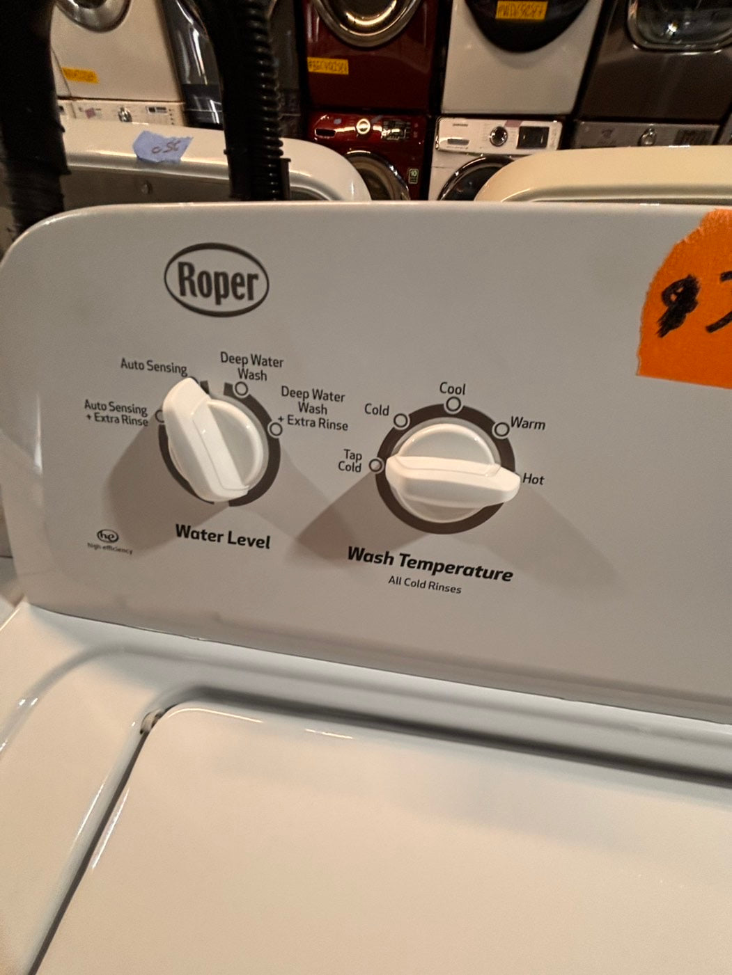 >*Roper Top load washing machine w agitator 27" in good condition,used like new -Refurbished #WTPR3B