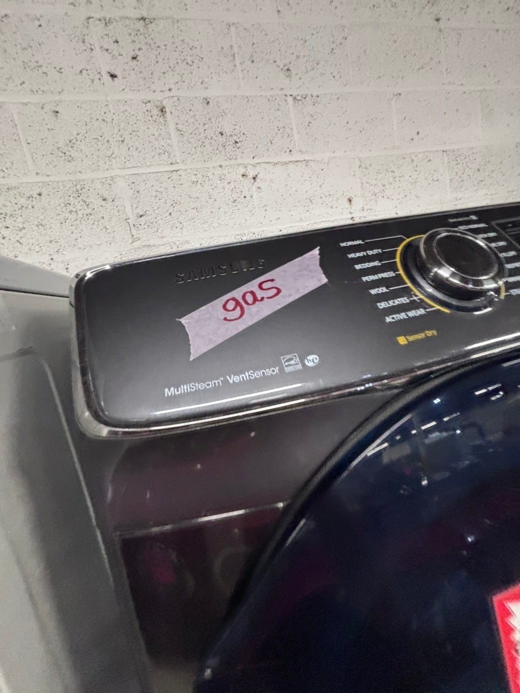 >*Mix & match Samsung dark gray  washer & gas dryer set front load stackable or side by side  27” in used Gas  -Refurbished #SGA64WB