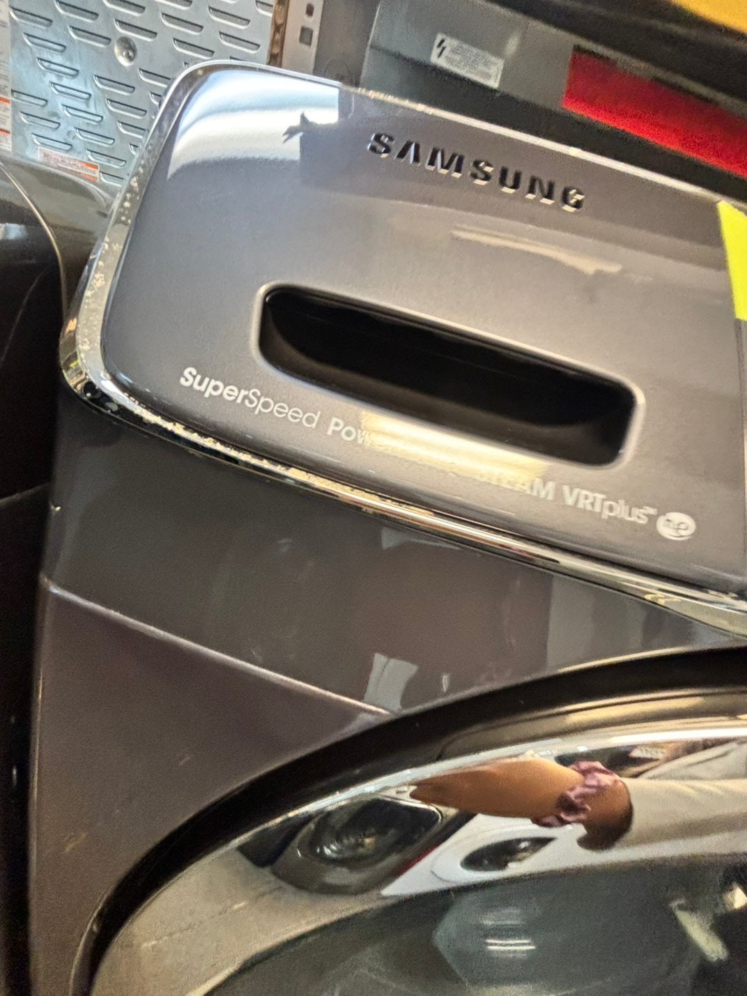 🎄🎄Christmas sale 🎅Samsung  washer & dryer GAS set front load stackable or side by side large capacity stainless steel drum w/pedestal extra storage 27" Refurbished #WDG1167L