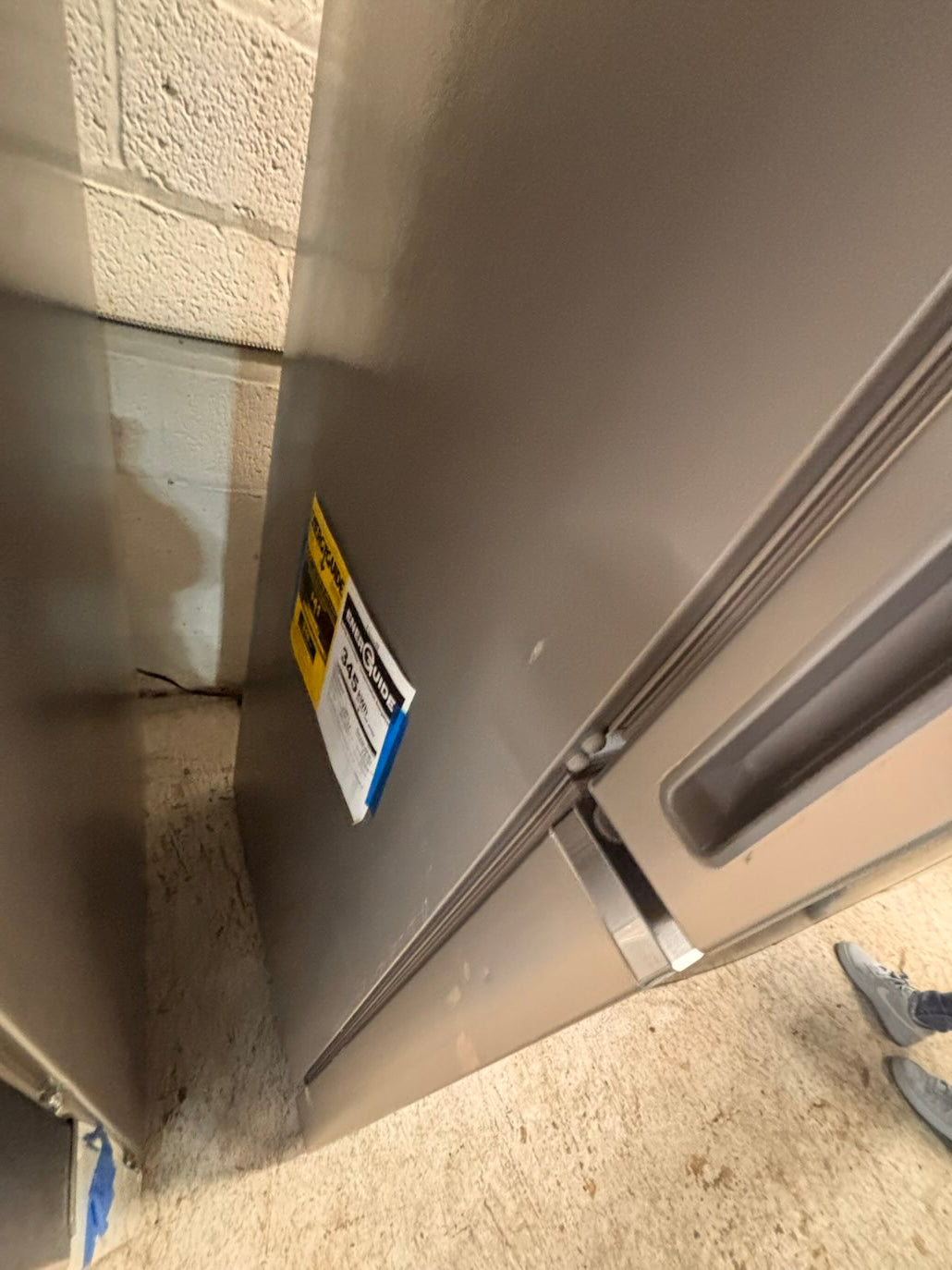 }}24” x 60”height ,whirlpool top freezer refrigerator stainless steel used,refurbished #RFDD6BB