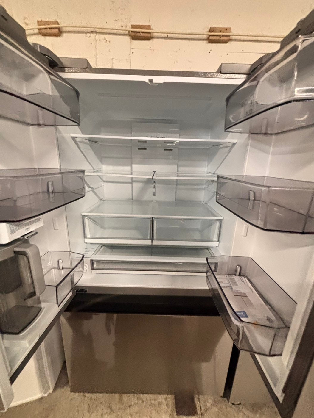 >special🎈New open box midea (costumer return )27cu.ft in Cu. Ft. French Door Smart Refrigerator with ice maker & water inside  - Stainless Steel #RFN45YB