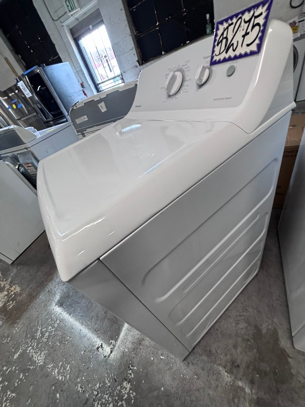 >*hot point side x side extra large capacity electric 220v dryer   27” used -Refurbished #HPED55B