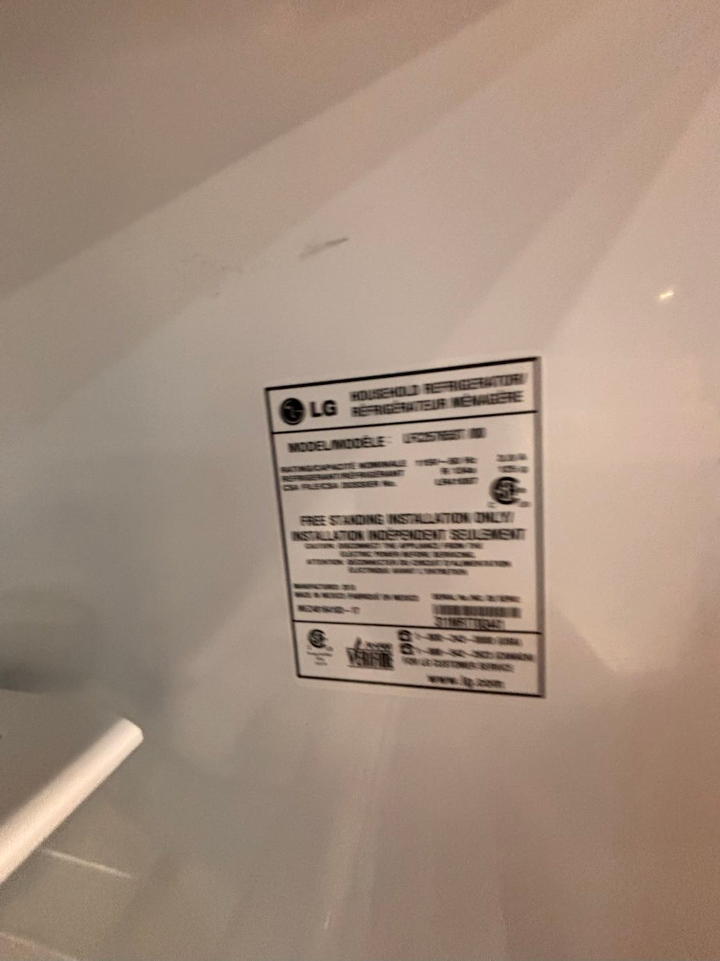 }}LG  33” x 68.1/2 h wide doors French door Refrigerator  with ice  🧊 maker inside #DFLGH338B