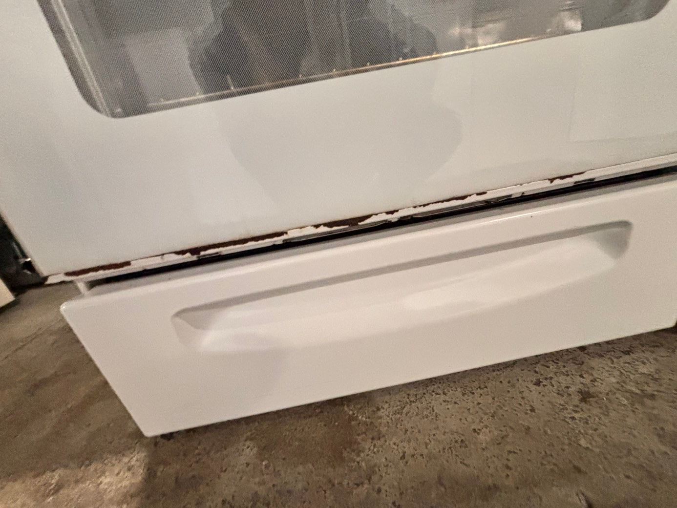 >on sale🔥GE Glass Top electric stove white bake broil 4 burner Self clean 30” off white Refurbished #WGW96B