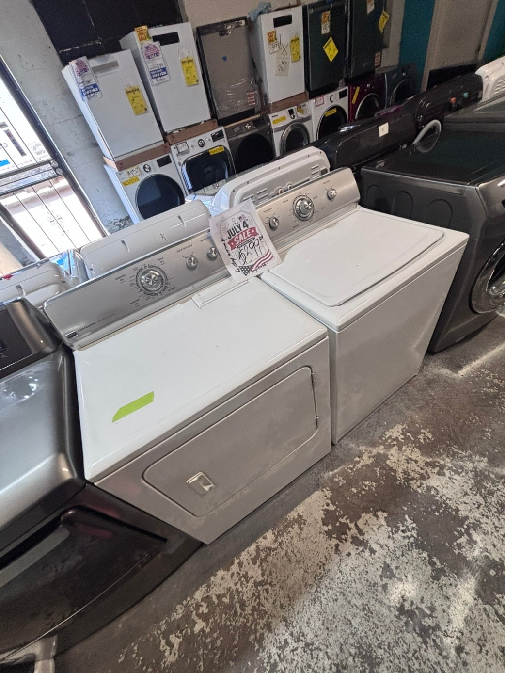 >*sale🔥maytag top load washer  & electric dryer 220v  set top load side by side #SPE2T1B