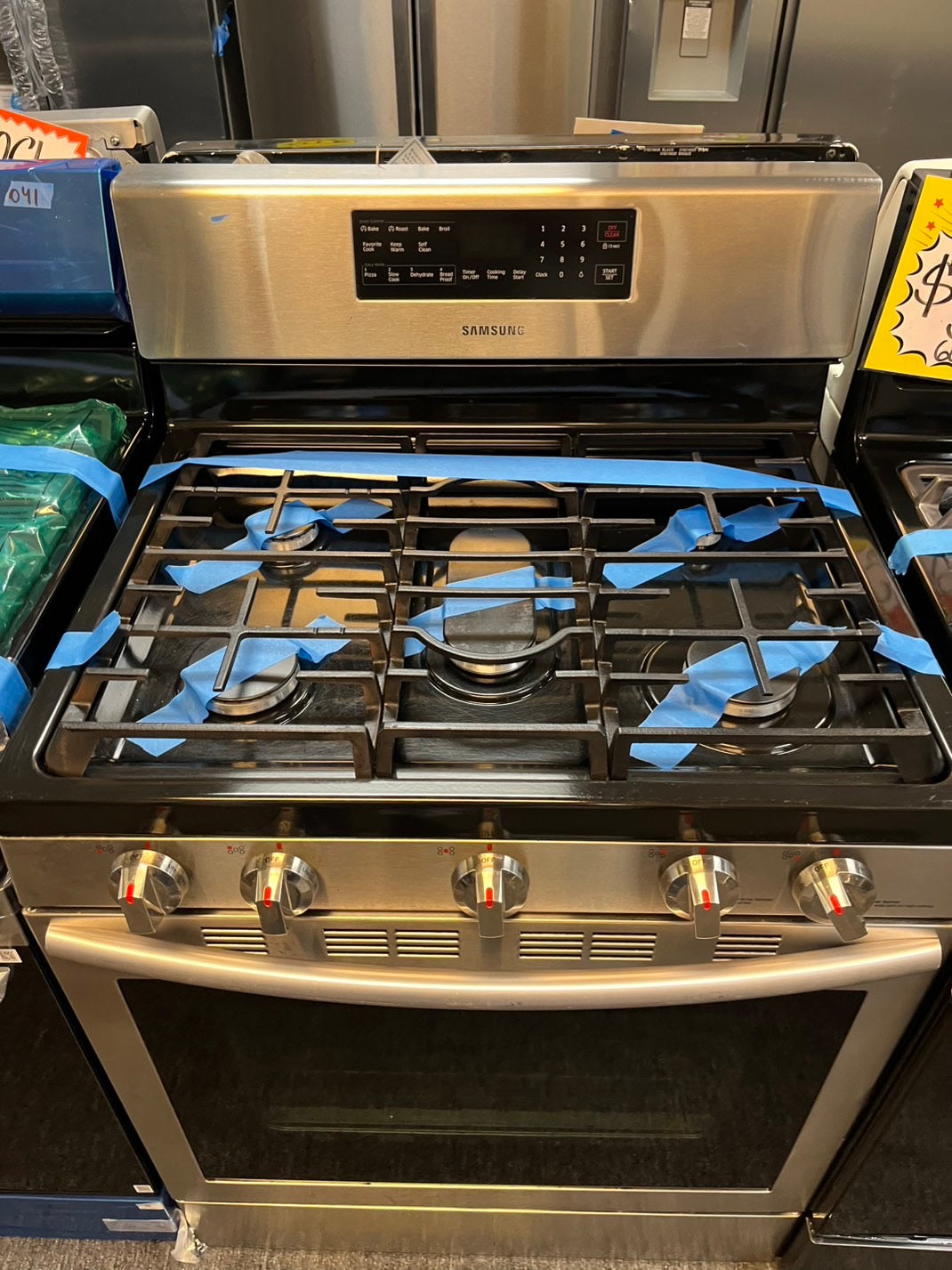 Samsung GAS range stainless steel 5 burner convection bake roast broil  Easy Mode Self clean Refurbished 30" #GPG34L