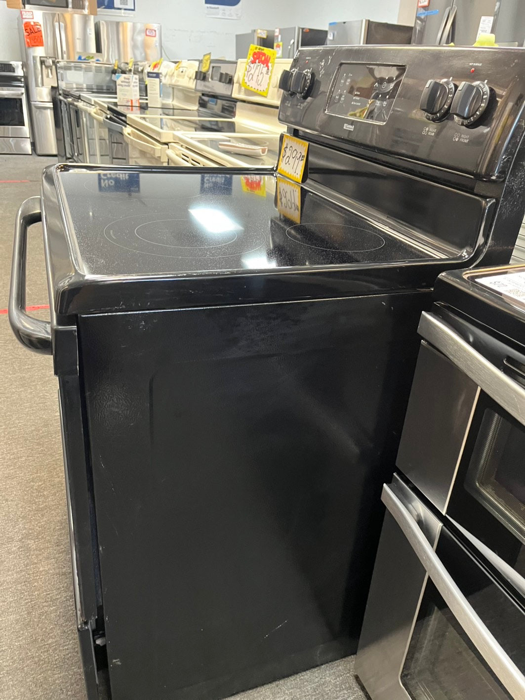 Kenmore glass top electric range 220v 5 burner black broil bake self clean Refurbished 30" #TT123L