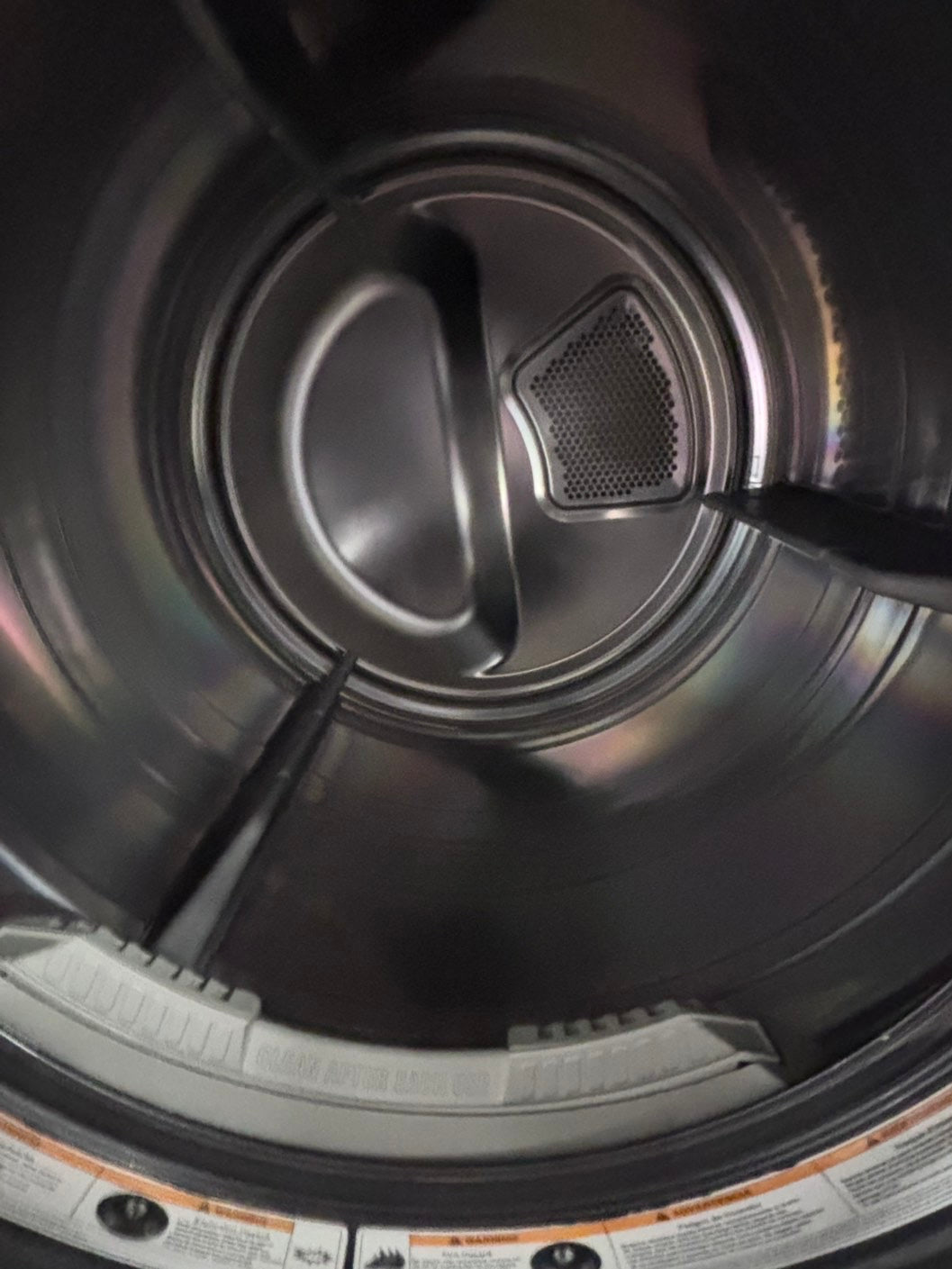 >used- refurbished LG front load washer & dryer set electric 220v large capacity with pedestals in gray stainless steel 27” #ELPV65B