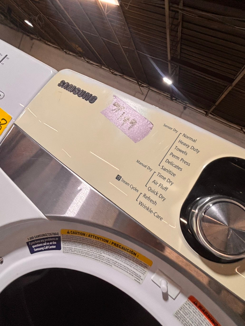 >*special 🔥Sale🔥Samsung sensor Dry front load stackable electric 220v dryer in white color used-refurbished 27" #SDF816B