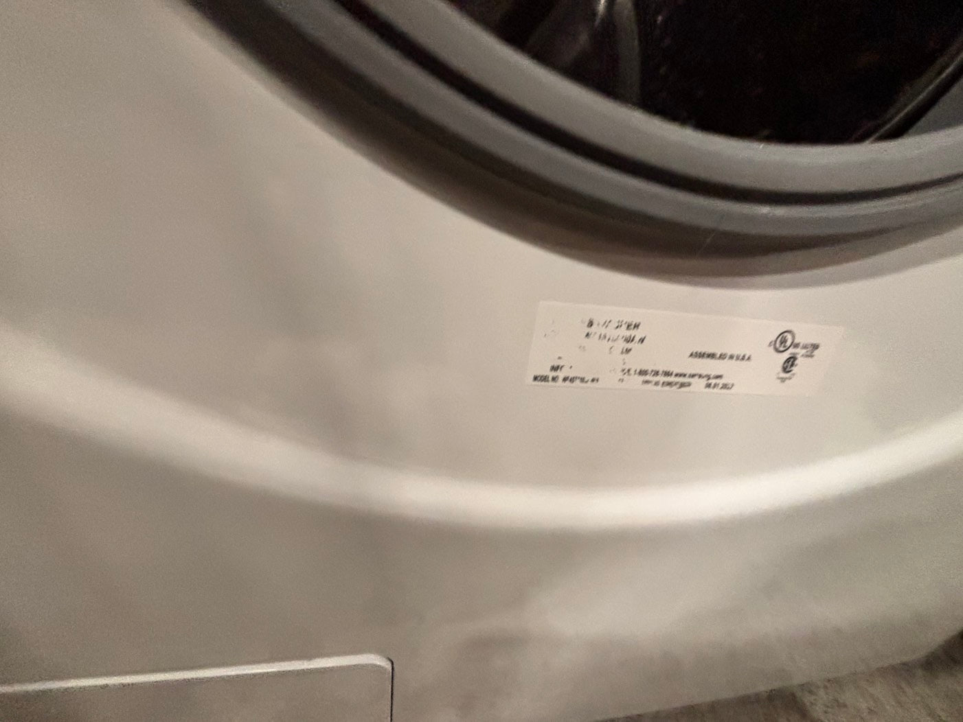 >Samsung white washer 4.5cu. ft. Large capacity, in great condition 27” stackable or side by side  used-refurbished  #SW6RZ4