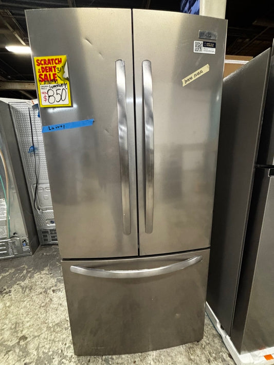 >frigidaire Open box 📦 New S/d 31.5 in. 18 cu. ft. Counter Depth French Door Refrigerator in Fingerprint-Resistant Stainless Look       #RFFG18LL