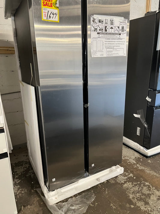 =Open box 📦 New S/d Samsung Bespoke 36 in. 28 cu. ft. Standard Depth Side by Side Refrigerator in Stainless Steel with Beverage Center #RFSAM27B