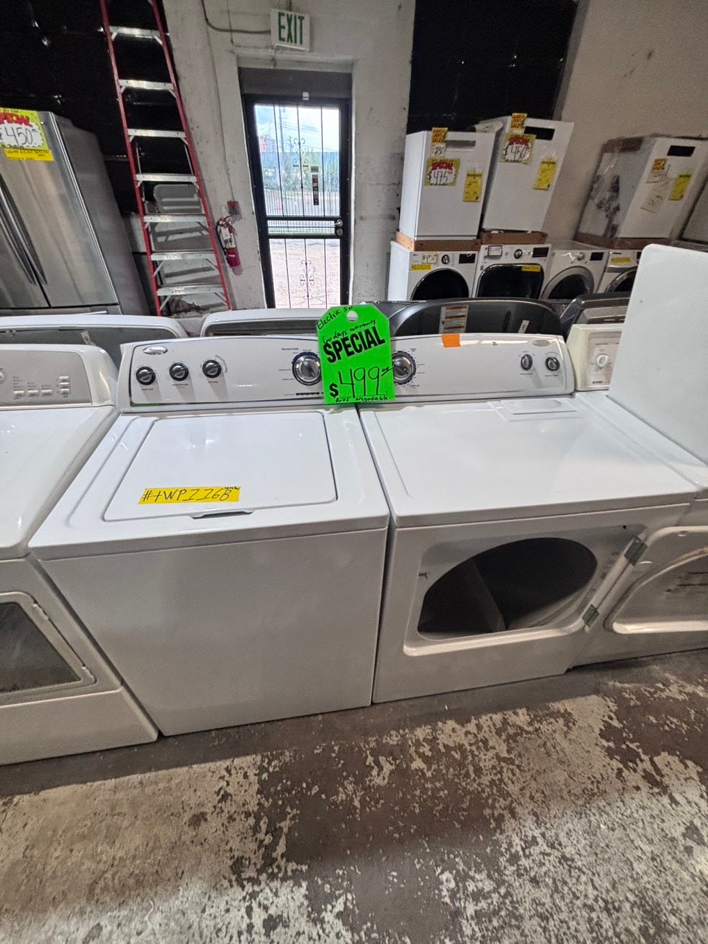 } whirlpool top load washer  & electric dryer 220v  set top load side by side #WST78TB